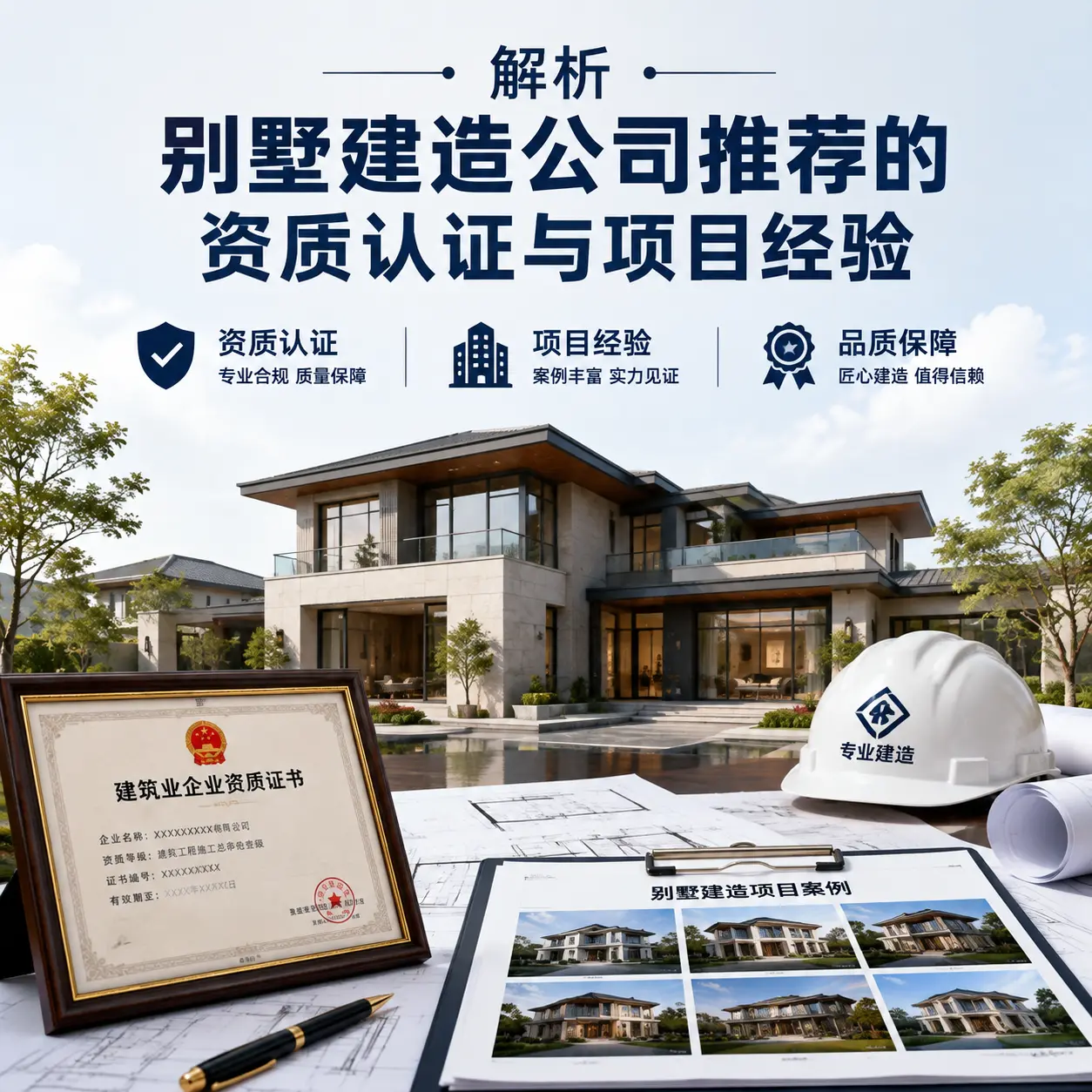 解析 福建 别墅建造公司推荐的资质认证与项目经验