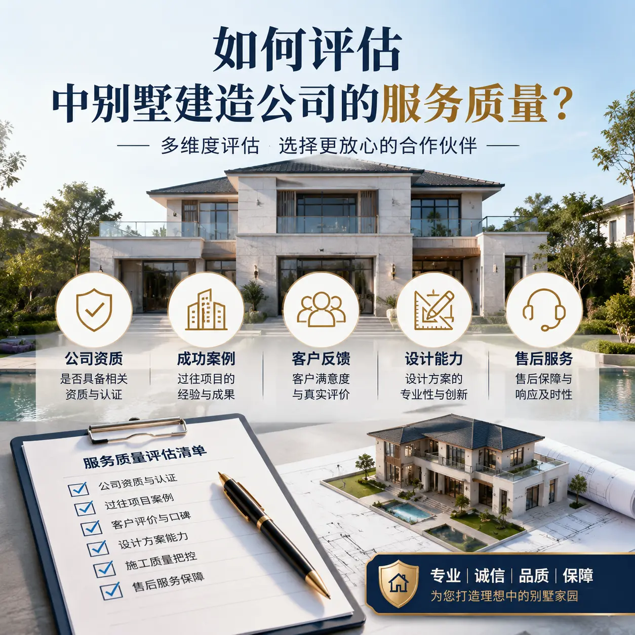 如何评估 福建 中别墅建造公司的服务质量？