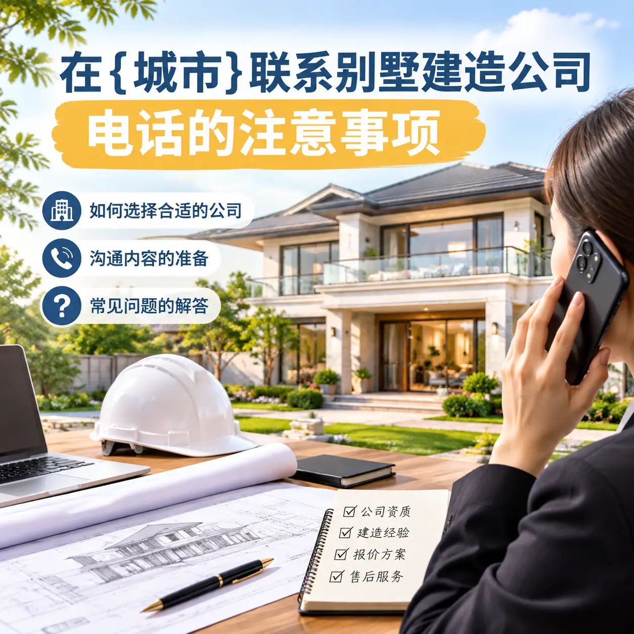 在福建联系别墅建造公司电话的注意事项