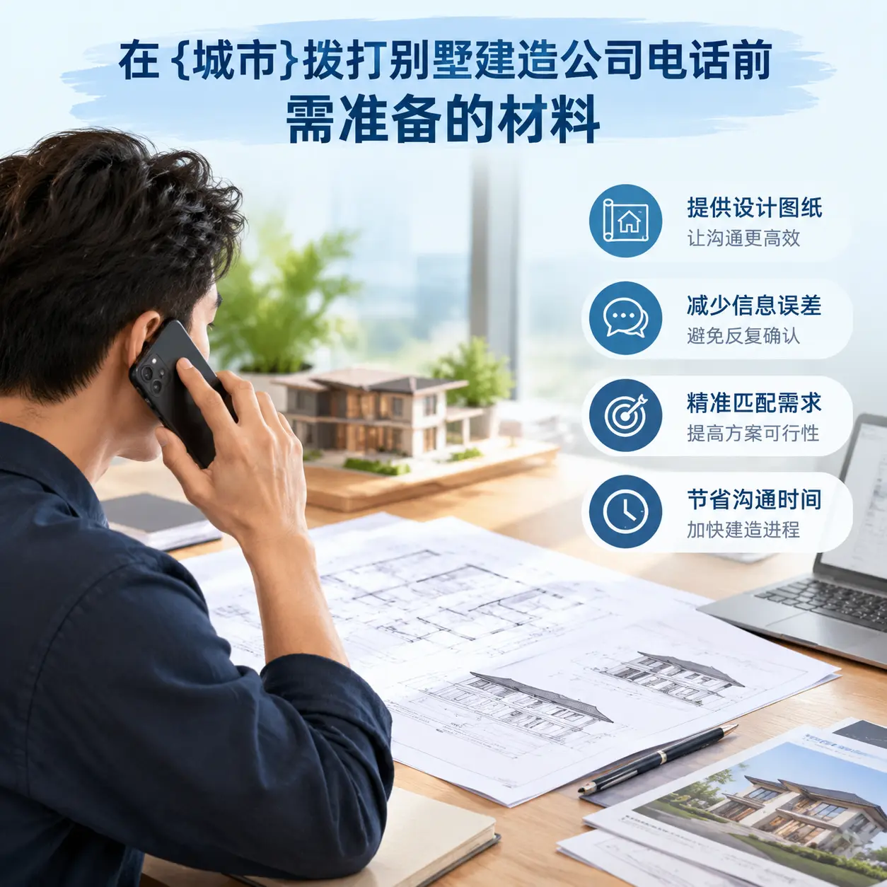 在福建拨打别墅建造公司电话前需准备的材料
